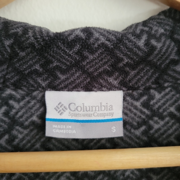 COLUMBIA | Black and Gray Fleece Pullover Long Sleeve Top - Picture 4 of 7
